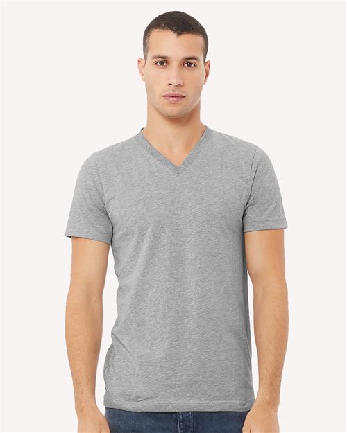 BELLA + CANVAS Unisex Heather CVC V-Neck Tee