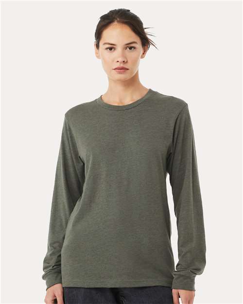 BELLA + CANVAS Heather CVC Long Sleeve Tee