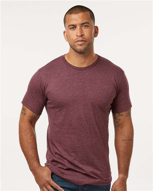 M&O Fine Jersey T-Shirt - Heather Burgundy