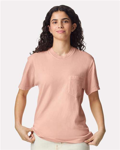 Comfort Colors Unisex Garment-Dyed Heavyweight Pocket T-Shirt - Peachy