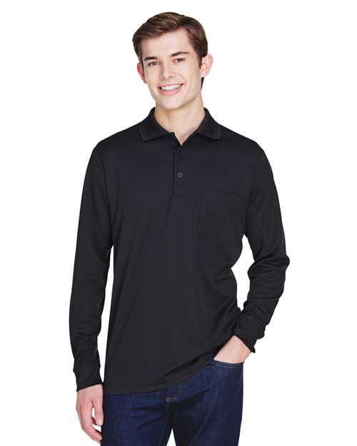 CORE365 Men's Pinnacle Performance Long Sleeve Piqué Polo with Pocket