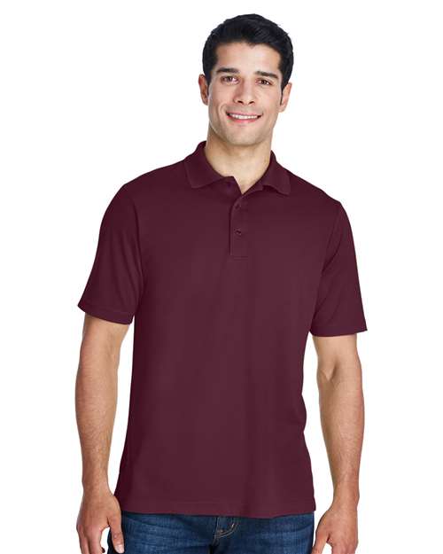 CORE365 Men's Origin Performance Piqué Polo - Burgundy