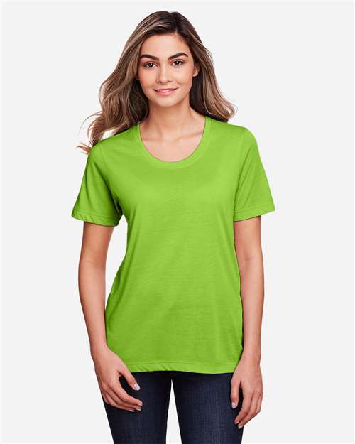 CORE365 Women's Fusion ChromaSoft™ Performance T-Shirt - Acid Green