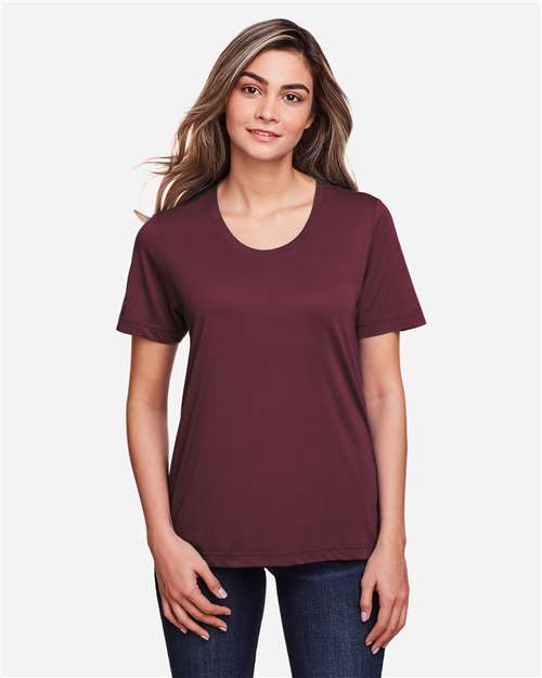 CORE365 Women's Fusion ChromaSoft™ Performance T-Shirt - Burgundy