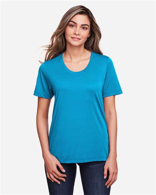 CORE365 Women's Fusion ChromaSoft™ Performance T-Shirt - Acid Green