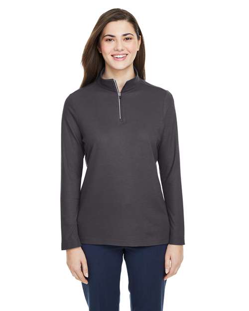 CORE365 Women's Fusion ChromaSoft™ Pique Quarter-Zip Pullover
