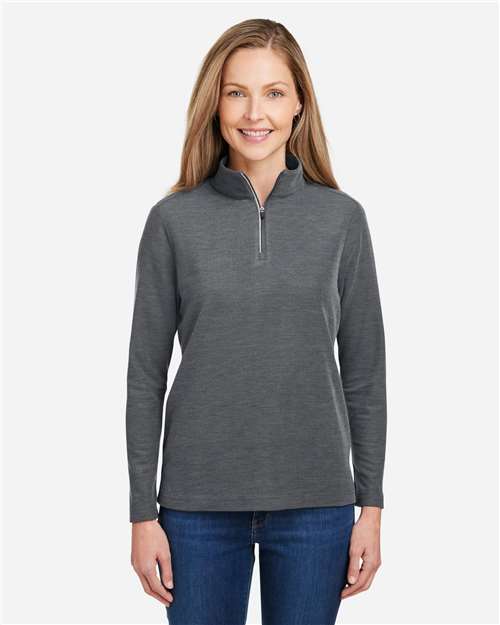 CORE365 Women's Fusion ChromaSoft™ Pique Quarter-Zip Pullover