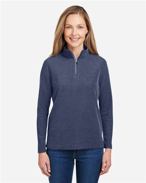 CORE365 Women's Fusion ChromaSoft™ Pique Quarter-Zip Pullover