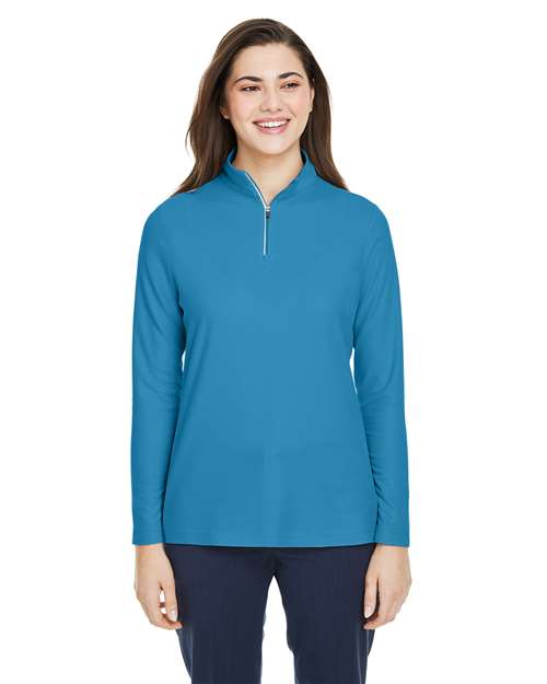 CORE365 Women's Fusion ChromaSoft™ Pique Quarter-Zip Pullover