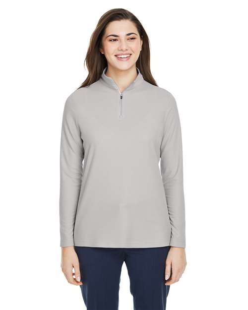 CORE365 Women's Fusion ChromaSoft™ Pique Quarter-Zip Pullover