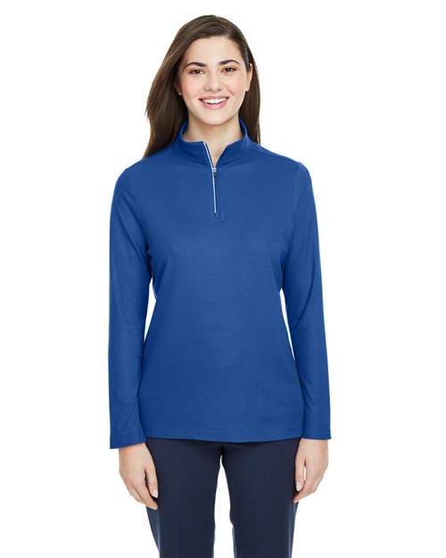 CORE365 Women's Fusion ChromaSoft™ Pique Quarter-Zip Pullover