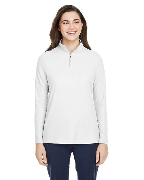 CORE365 Women's Fusion ChromaSoft™ Pique Quarter-Zip Pullover