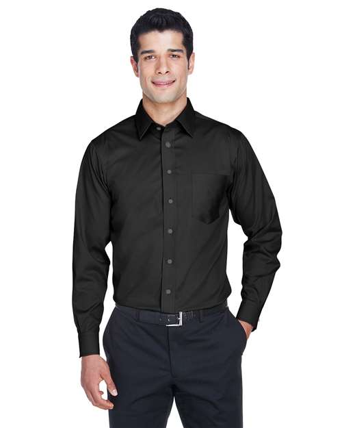 Devon & Jones Men's Crown Collection® Solid Stretch Twill Woven Dress Shirt