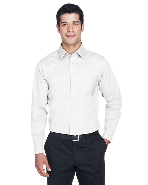 Devon & Jones Men's Crown Collection® Solid Stretch Twill Woven Dress Shirt