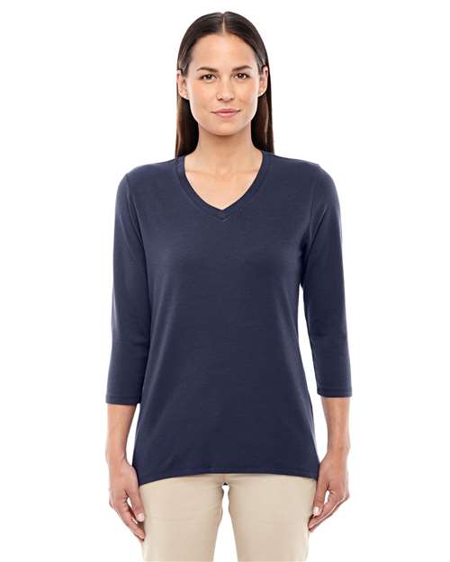 Devon & Jones Women's Perfect Fit™ Bracelet-Length V-Neck Top