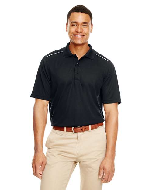 CORE365 Men's Radiant Performance Piqué Polo with Reflective Piping