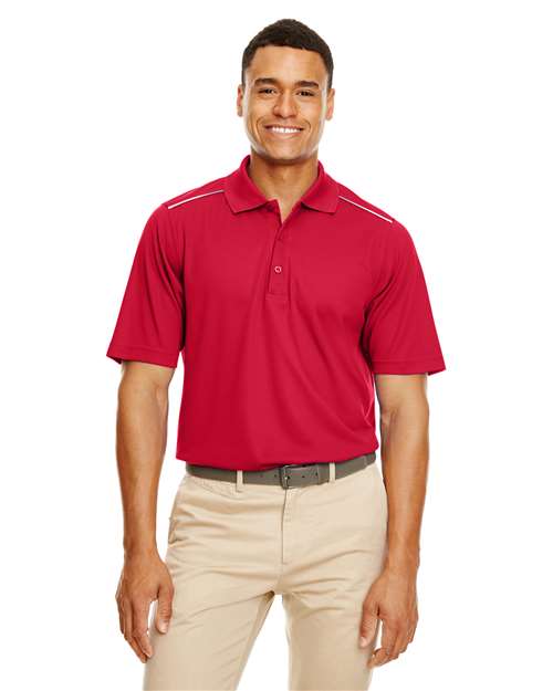 CORE365 Men's Radiant Performance Piqué Polo with Reflective Piping