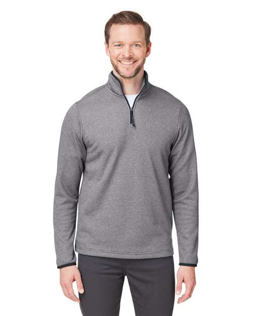CORE365 Men's Venture Heathered Stripe Quarter-Zip Pullover