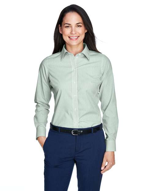 Devon & Jones Women's Crown Collection® Banker Stripe Woven Dress Shirt