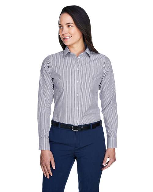 Devon & Jones Women's Crown Collection® Banker Stripe Woven Dress Shirt