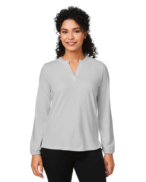Devon & Jones Women's Raleigh Half-Placket Knit Top