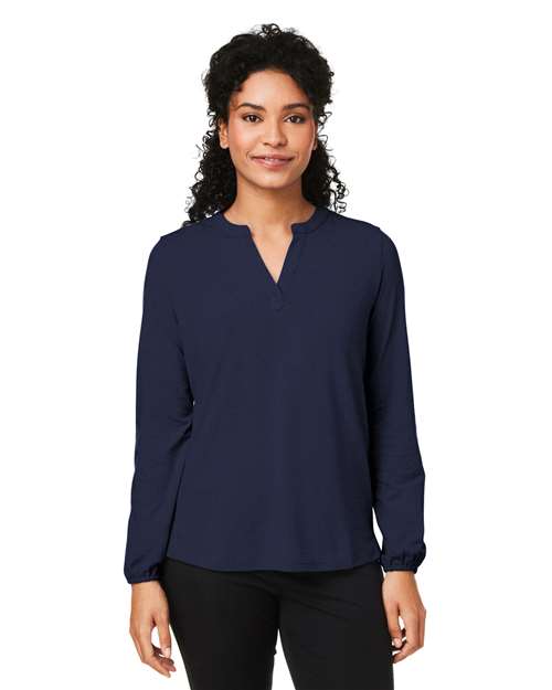 Devon & Jones Women's Raleigh Half-Placket Knit Top