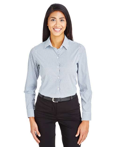 Devon & Jones Women's CrownLux Performance® Micro Windowpane Woven Dress Shirt