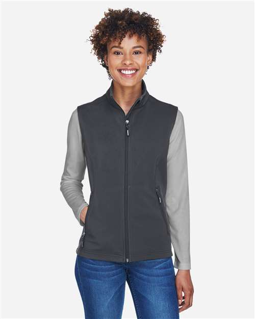CORE365 Women's Cruise Two-Layer Fleece Bonded Soft Shell Vest