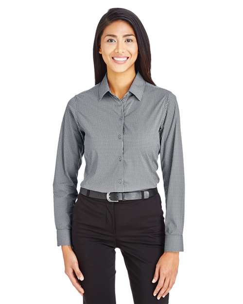 Devon & Jones Women's CrownLux Performance® Tonal Mini Check Woven Dress Shirt