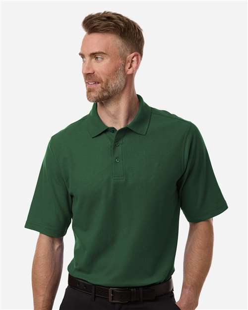 Harriton Men's Maverick CVC Pique Polo - Black