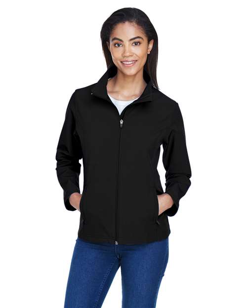 Team 365 Women's Leader Soft Shell Jacket - Black