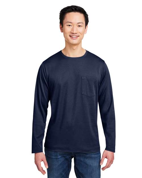 Harriton Unisex Charge Snag and Soil Protect Long Sleeve T-Shirt