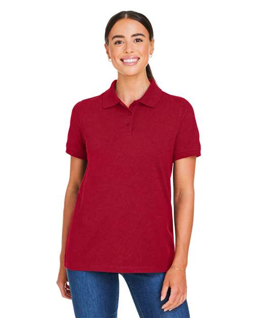 Harriton Women's Valiant Cotton Snag Protect Polo