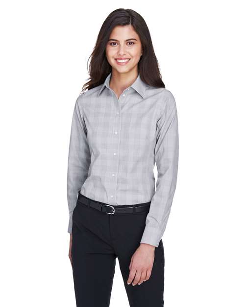 Devon & Jones Women's Crown Collection® Glen Plaid Woven Dress Shirt
