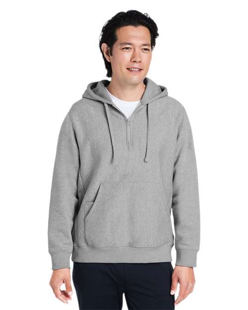 Team 365 Unisex Zone HydroSport™ Heavyweight Quarter-Zip Hooded Sweatshirt