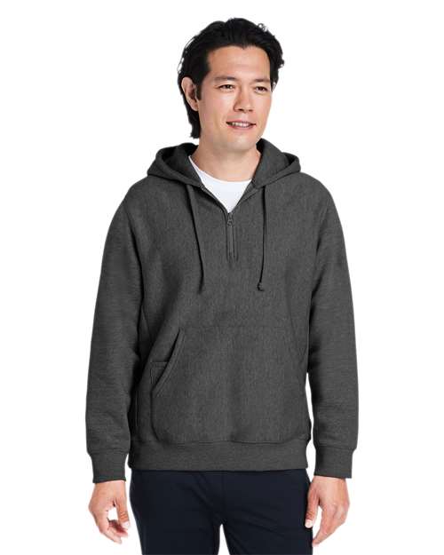 Team 365 Unisex Zone HydroSport™ Heavyweight Quarter-Zip Hooded Sweatshirt
