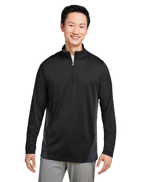 Harriton Men's Flash Snag Protection Plus IL Colorblock Quarter-Zip Pullover