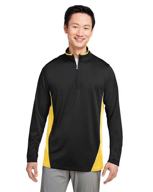Harriton Men's Flash Snag Protection Plus IL Colorblock Quarter-Zip Pullover