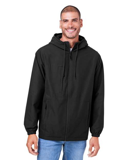 Harriton Unisex Flex Twill Hooded Jacket