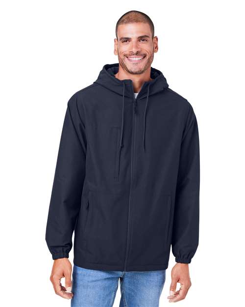 Harriton Unisex Flex Twill Hooded Jacket