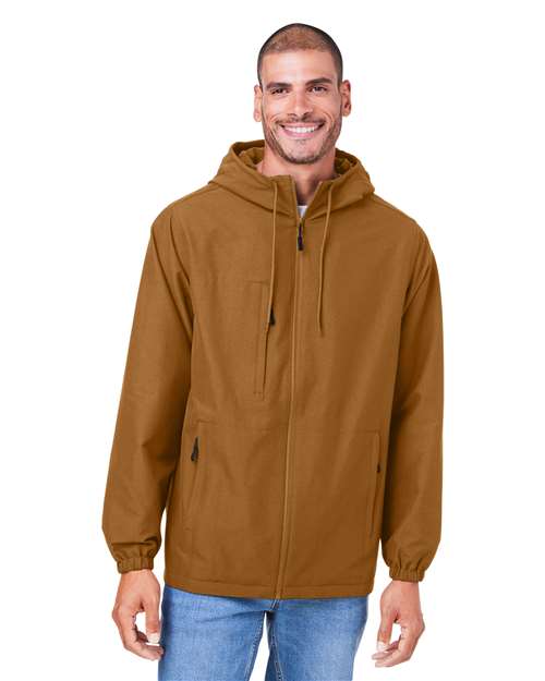 Harriton Unisex Flex Twill Hooded Jacket