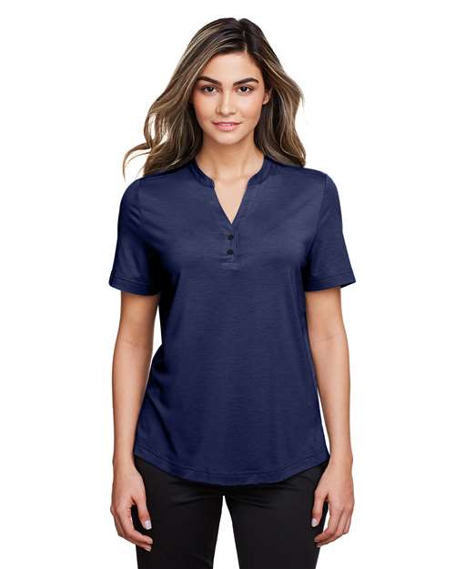 North End Women's JAQ Snap-Up Stretch Performance Polo