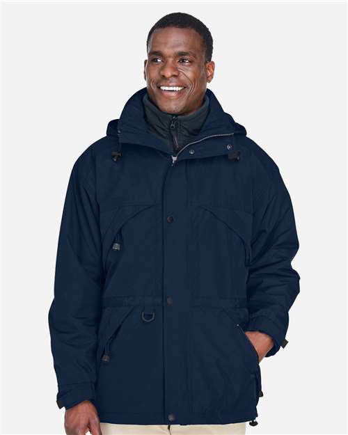 North End Men's 3-in-1 Parka with Dobby Trim