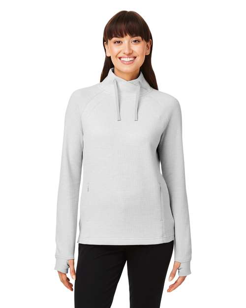 North End Women's Rhythm Waffle Cross-Neck Pullover