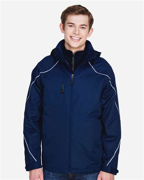North End Men's Angle 3-In-1 Jacket with Bonded Fleece Liner