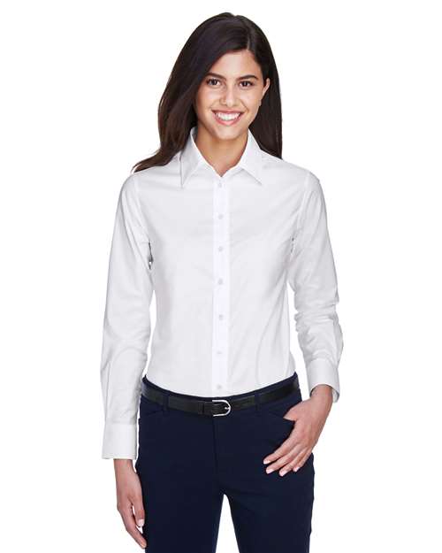 Harriton Women's Long Sleeve Oxford Dress Shirt