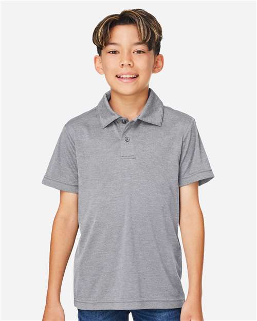Team 365 Youth Zone Sonic Heather Performance Polo