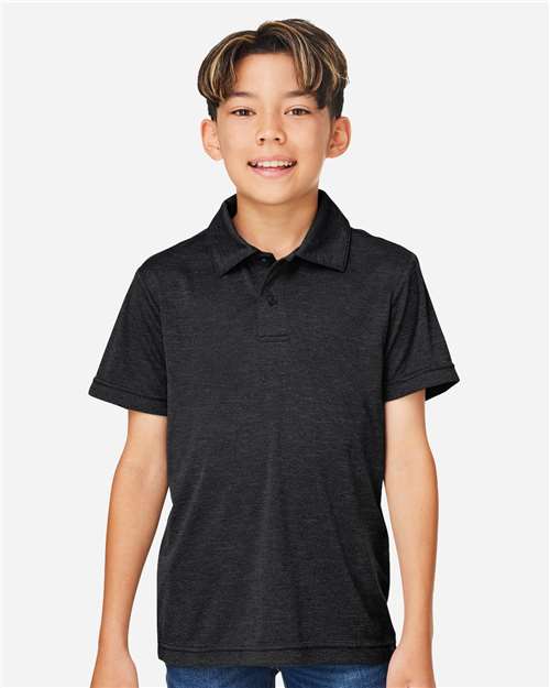 Team 365 Youth Zone Sonic Heather Performance Polo