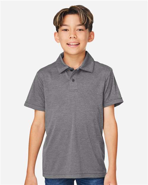 Team 365 Youth Zone Sonic Heather Performance Polo