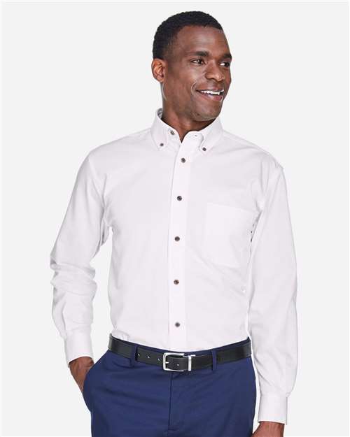 Harriton Men's Tall Easy Blend™ Twill Dress Shirt